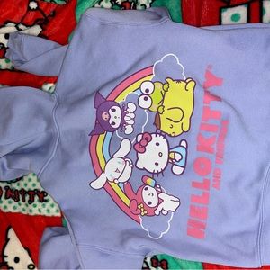 Hello kitty and friends Sanrio cropped hoodie small